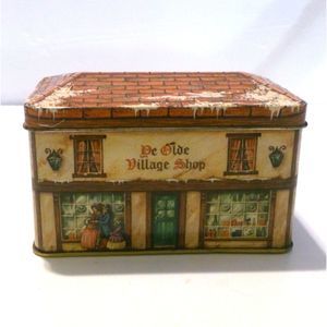 Vintage Daher Ye "Olde Village Shop" Tin Box